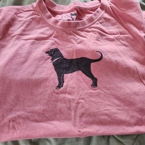 The Black Dog Pink Tee with Black Graphic